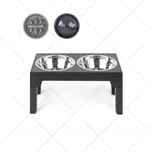 Adjustable Anti-Spill Pet Dog Bowl Stainless Steel Elevated Feeder
