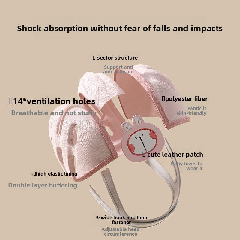 Adjustable Baby Anti-Fall Helmet with Breathable Design