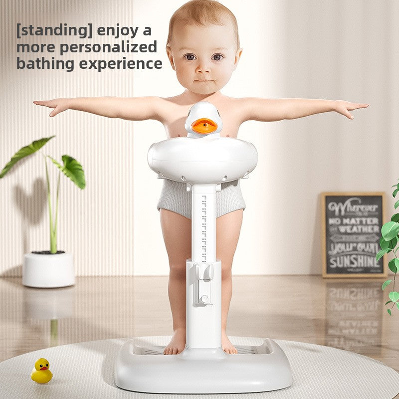 Adjustable Baby Bath Stand with Stool