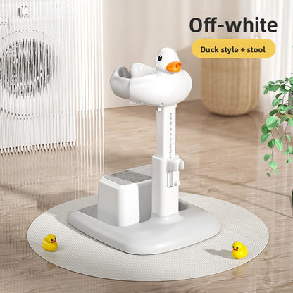 Adjustable Baby Bath Stand with Stool