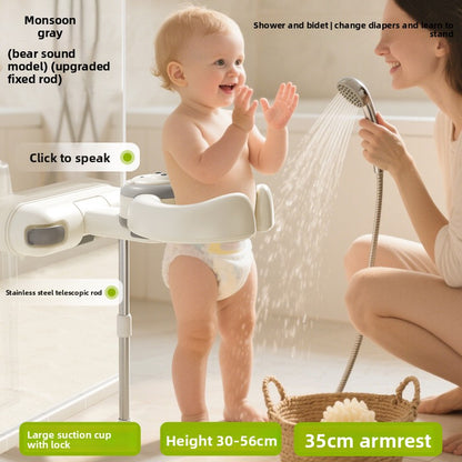 Adjustable Baby Bath Support Stand with Anti-Slip Design