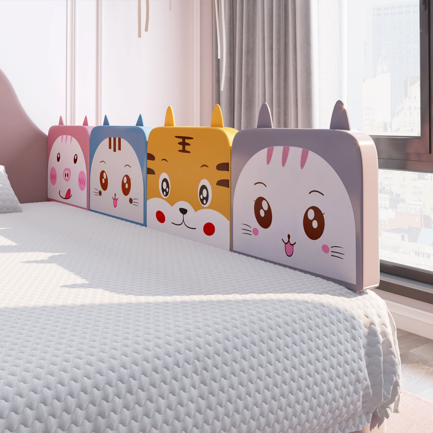 Adjustable Baby Bed Guardrail Safety Barrier