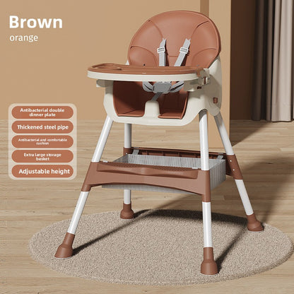 Adjustable Baby Dining Chair with Tray and Cushion