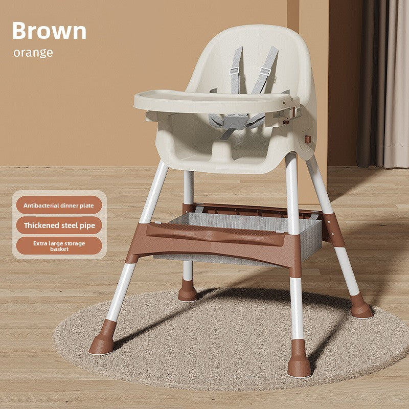 Adjustable Baby Dining Chair with Tray and Cushion