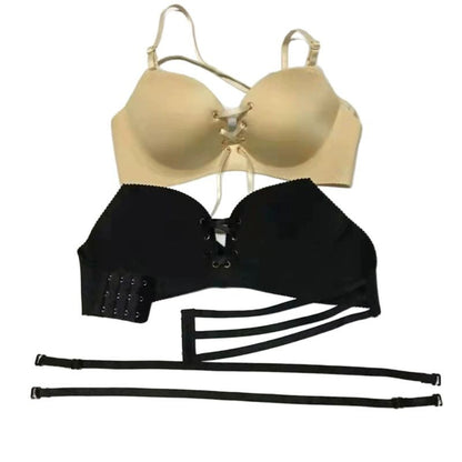 Adjustable Backless Strap Traceless Push-up Bra