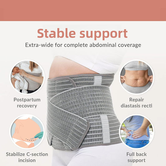 Adjustable bamboo charcoal fiber postpartum waist belt