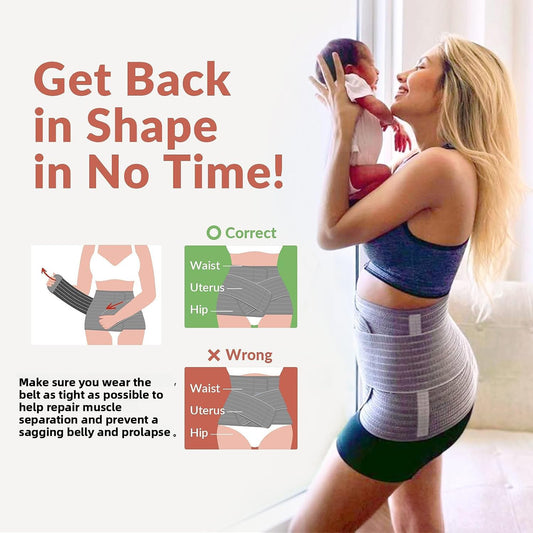 Adjustable bamboo charcoal fiber postpartum waist belt