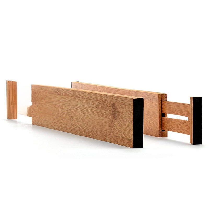 Adjustable Bamboo Drawer Divider Organizer