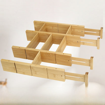 Adjustable Bamboo Drawer Organizer Dividers