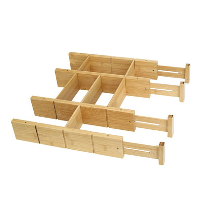 Adjustable Bamboo Drawer Organizer Dividers