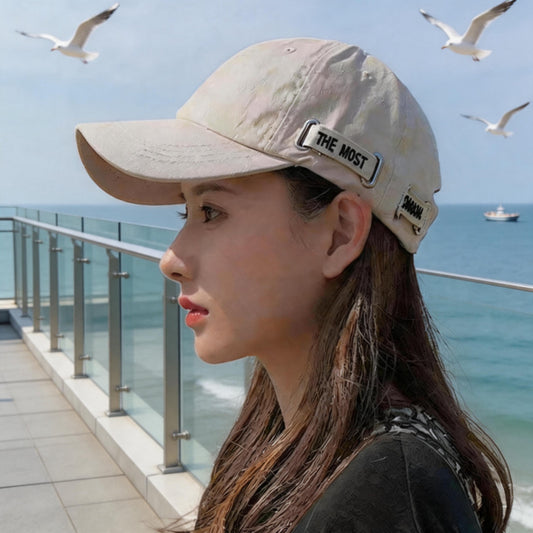 Adjustable Baseball Cap with Letter Embroidery
