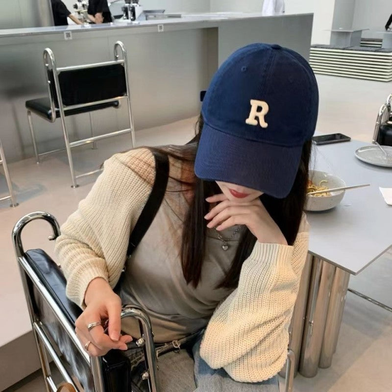 Adjustable Baseball Cap with Letter Embroidery