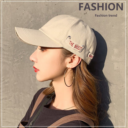 Adjustable Baseball Cap with Letter Embroidery