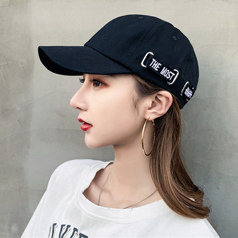 Adjustable Baseball Cap with Letter Embroidery