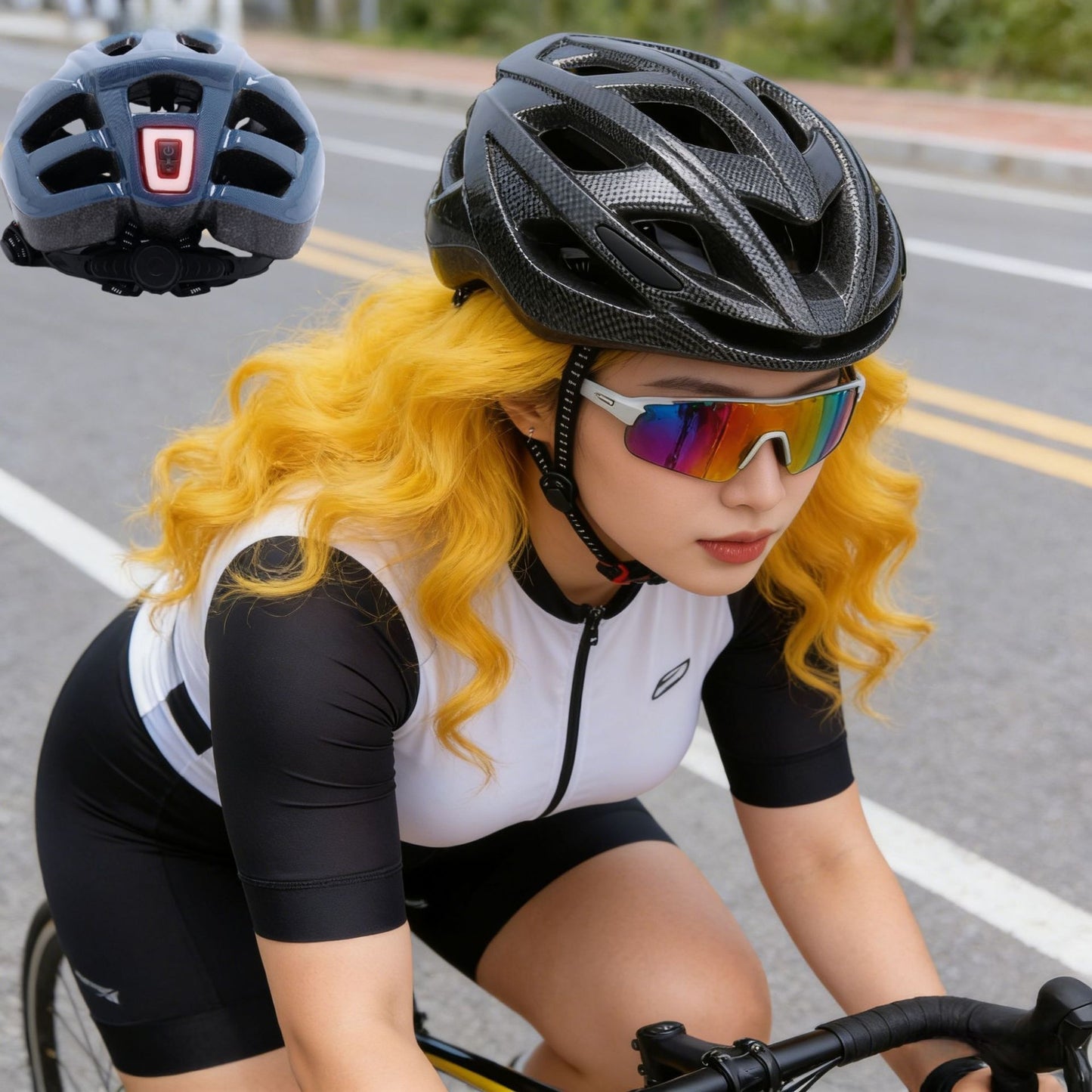 Adjustable Bicycle Helmet with Optional Taillight