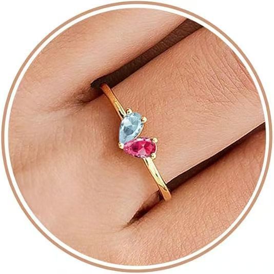 Adjustable Birthstone Ring