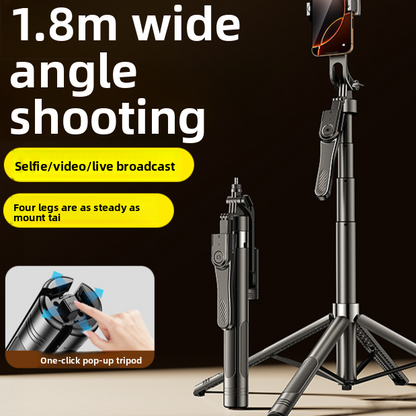 Adjustable Bluetooth Selfie Stick Tripod with Fill Light