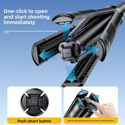 Adjustable Bluetooth Selfie Stick Tripod with Fill Light