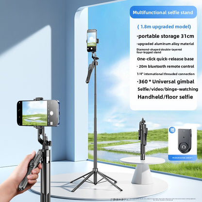 Adjustable Bluetooth Selfie Stick Tripod with Fill Light