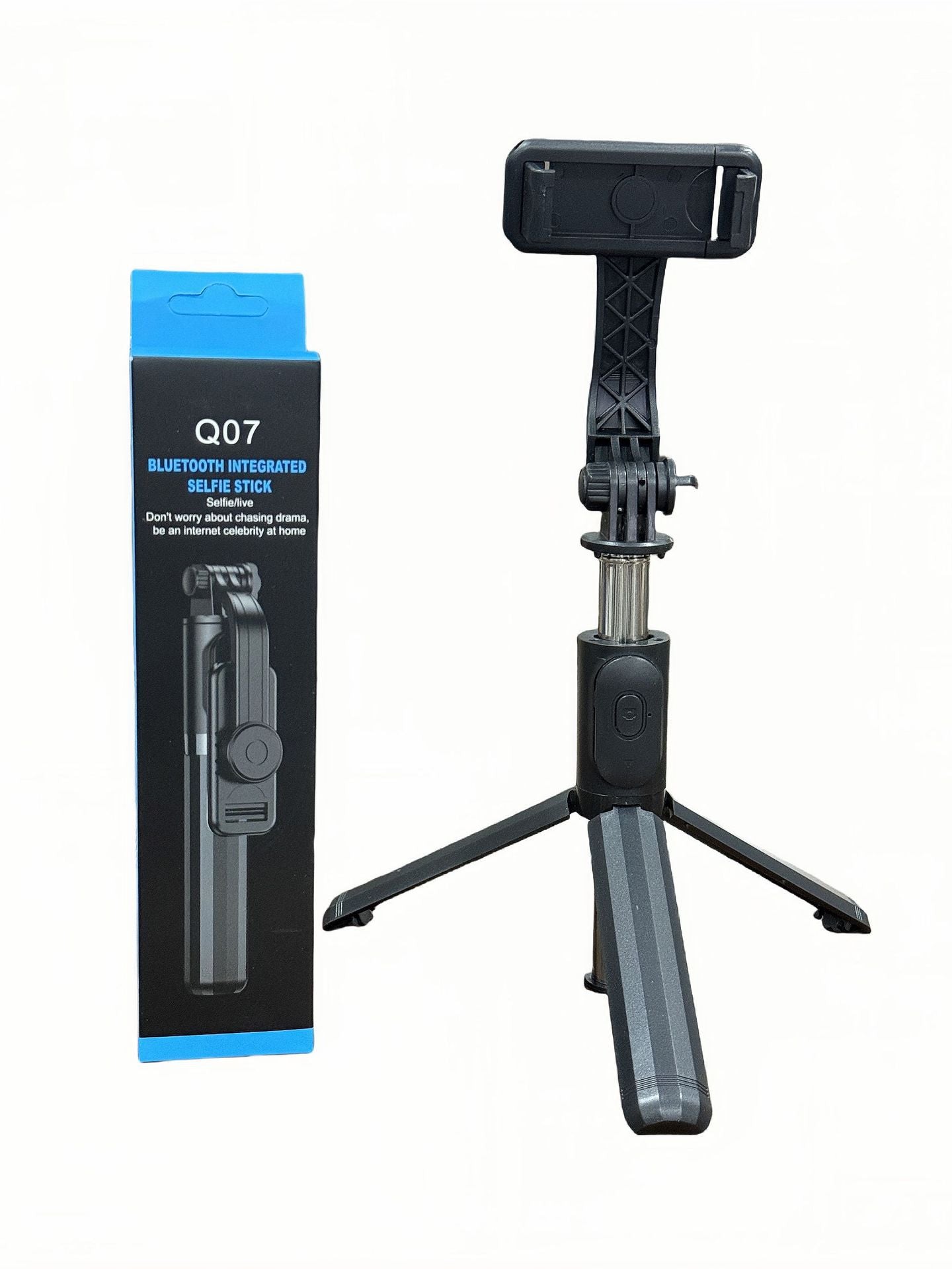 Adjustable Bluetooth Selfie Stick with Tripod and Fill Light