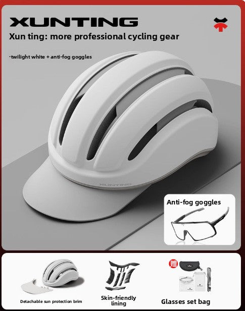 Adjustable Breathable Bicycle Helmet with Removable Visor