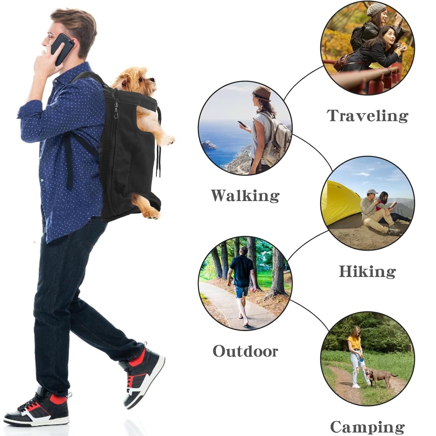 Adjustable Breathable Pet Travel Backpack