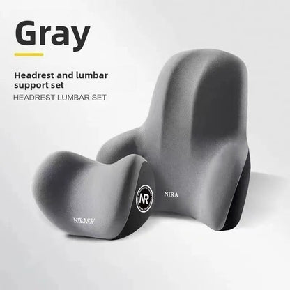 Adjustable Car Headrest and Lumbar Support Cushion