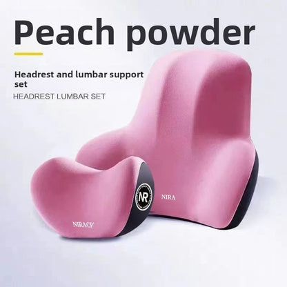 Adjustable Car Headrest and Lumbar Support Cushion