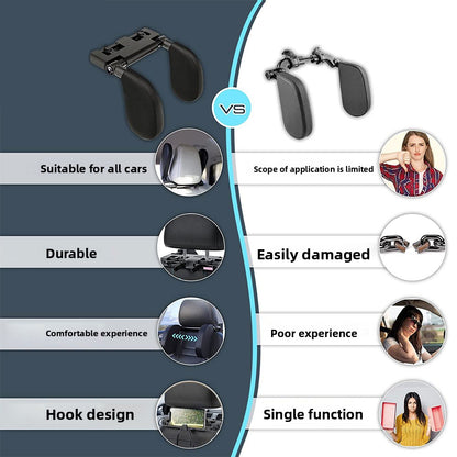 Adjustable Car Headrest Pillow with Memory Foam
