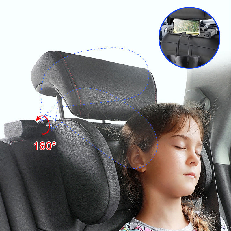 Adjustable Car Headrest Pillow with Memory Foam