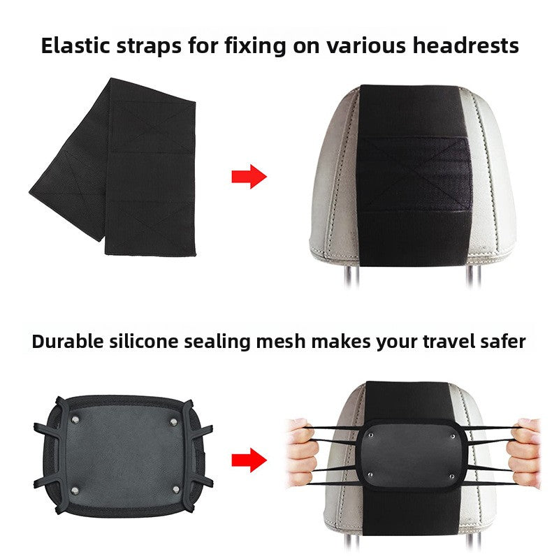 Adjustable Car Headrest Tablet Holder