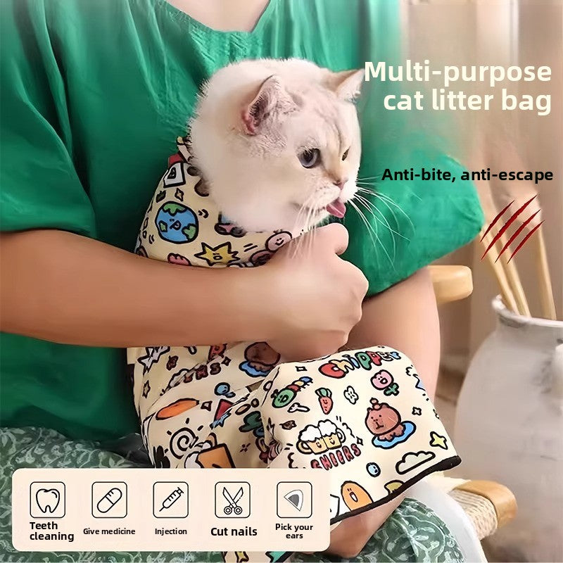 Adjustable Cat Grooming Restraint Wrap