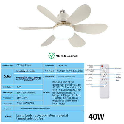 Adjustable Ceiling Fan Light with Remote Control