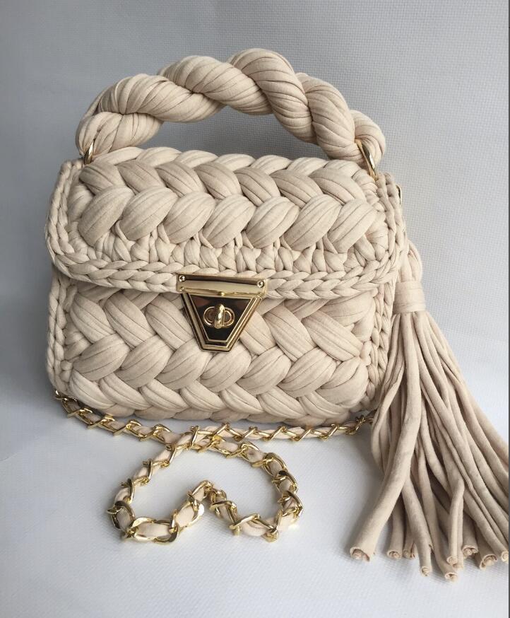 Adjustable Chain Crochet Crossbody Bag