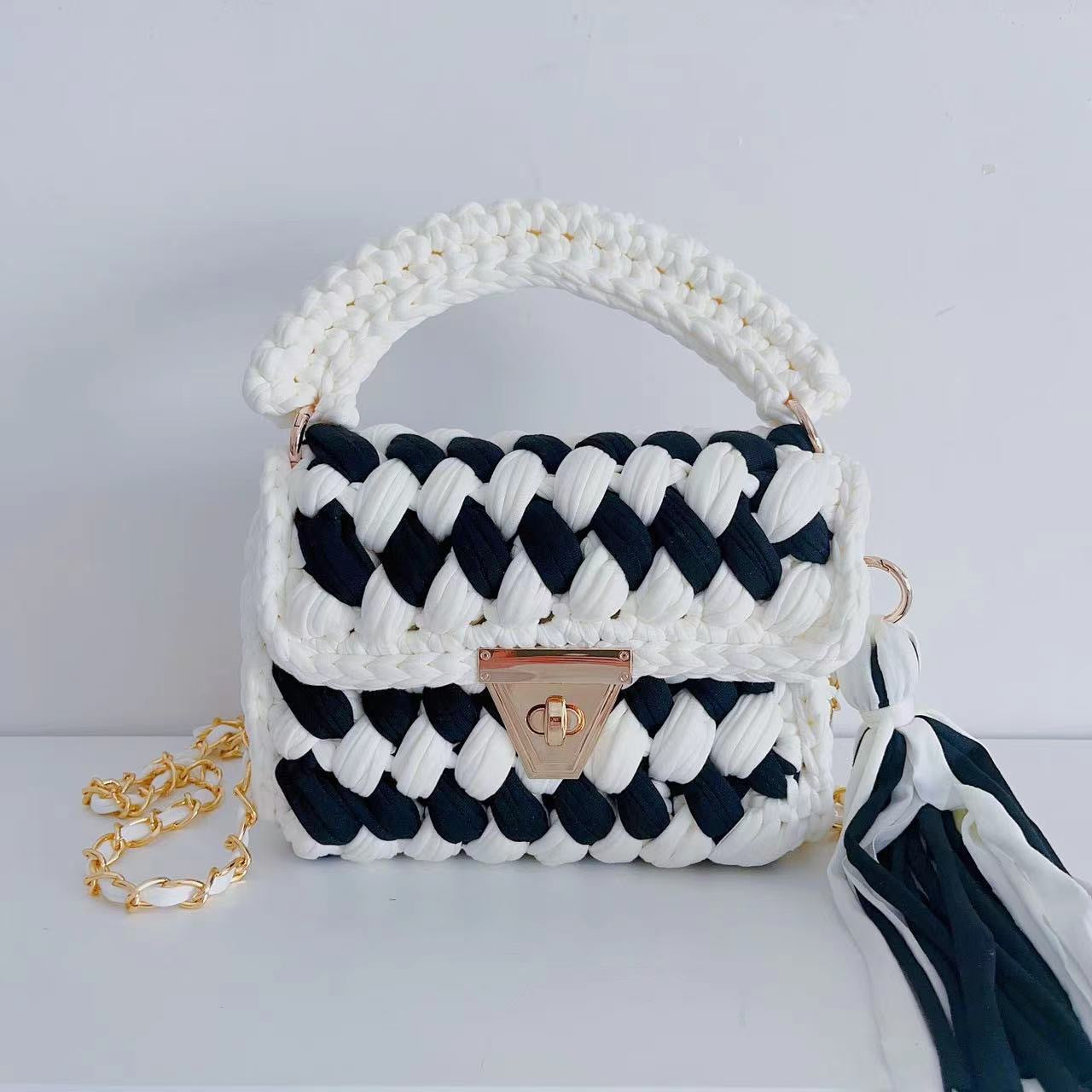 Adjustable Chain Crochet Crossbody Bag