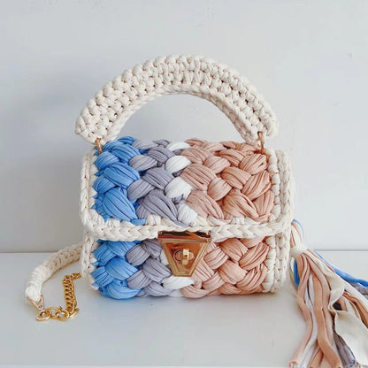 Adjustable Chain Crochet Crossbody Bag