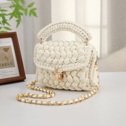 Adjustable Chain Crochet Crossbody Bag