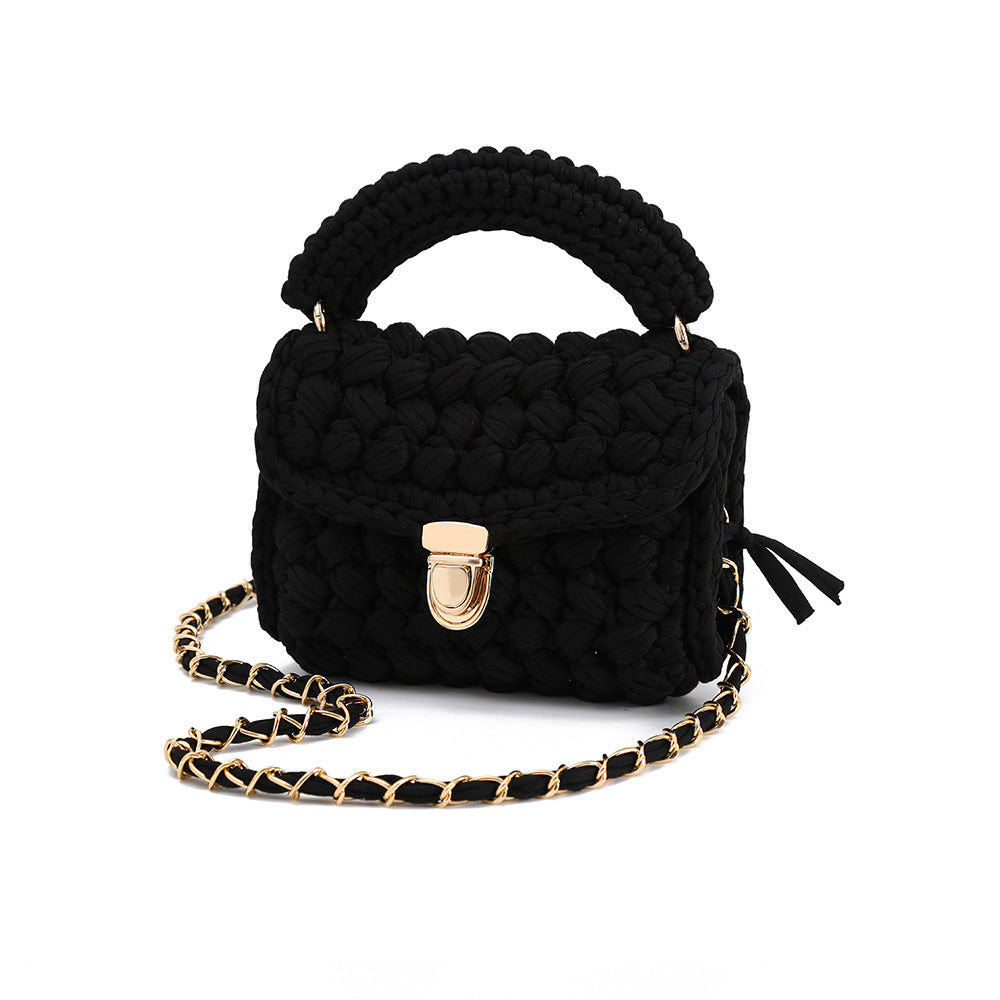 Adjustable Chain Crochet Crossbody Bag