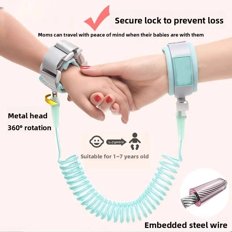 Adjustable Children Safety Leash with Lock Anti-Loss Wrist Strap