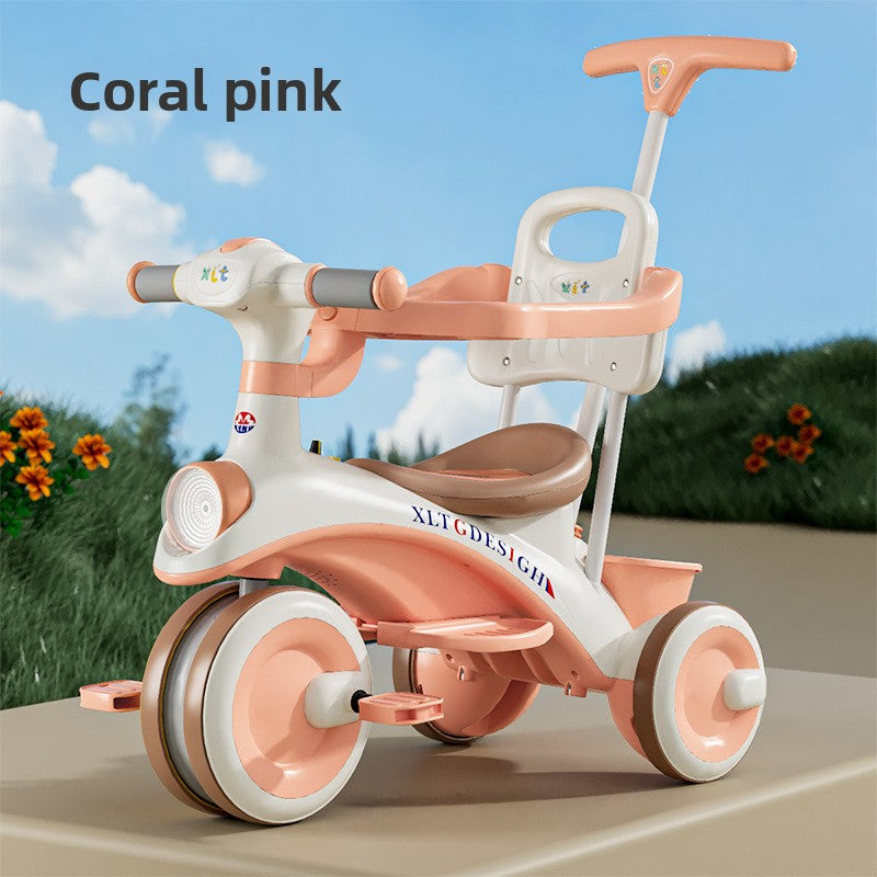 Adjustable Children Tricycle Stroller with Music Lights