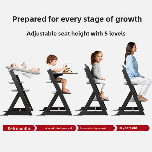 Adjustable Childrens Wooden Chair