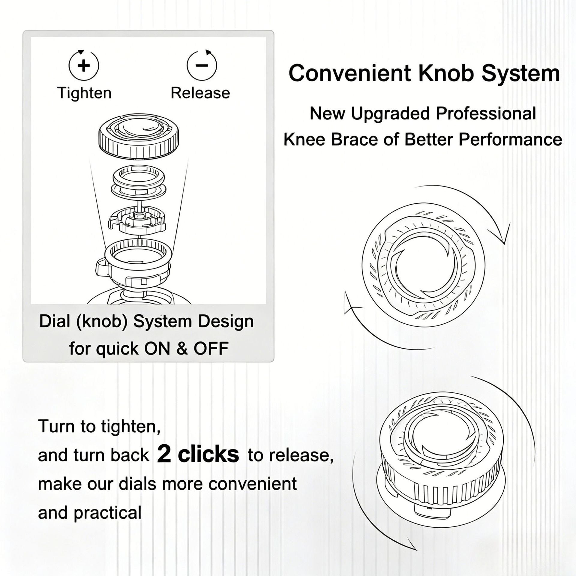 Adjustable Compression Knee Support with Patella Gel