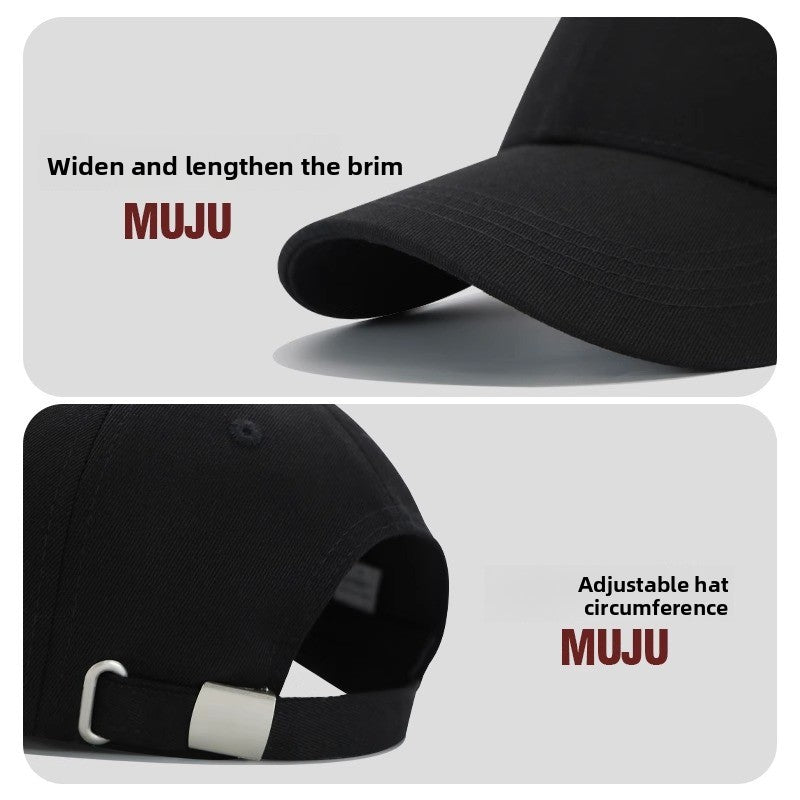 Adjustable Cotton Baseball Cap with Wide Brim