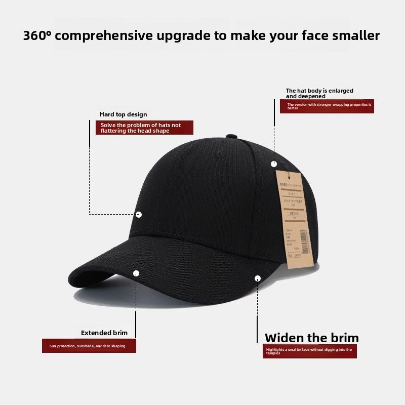 Adjustable Cotton Baseball Cap with Wide Brim