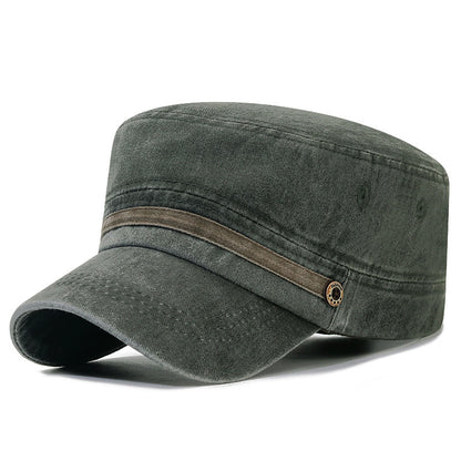 Adjustable Cotton Flat Cap for Sun Protection