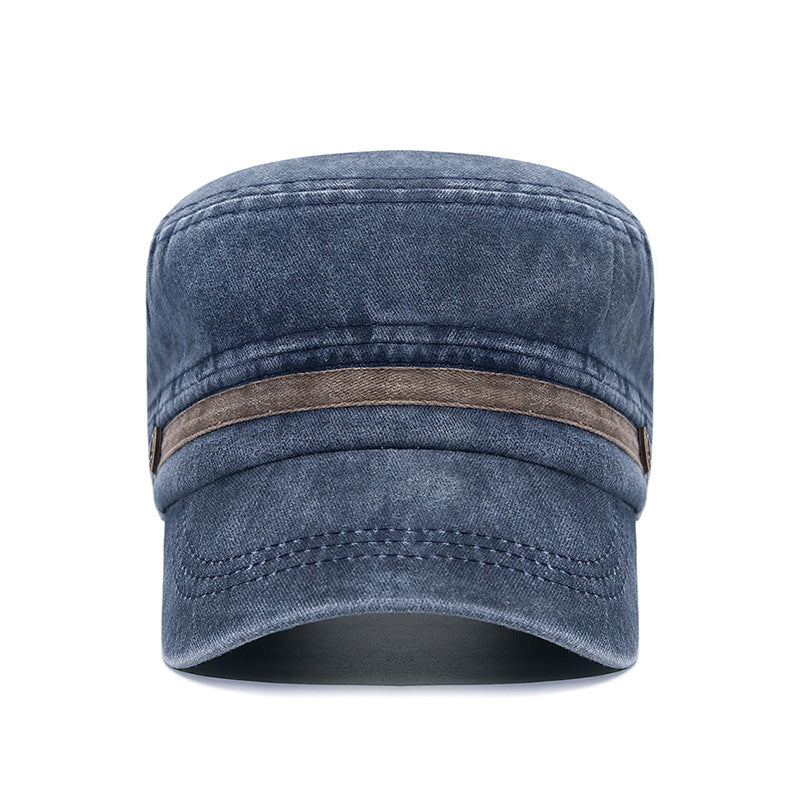Adjustable Cotton Flat Cap for Sun Protection