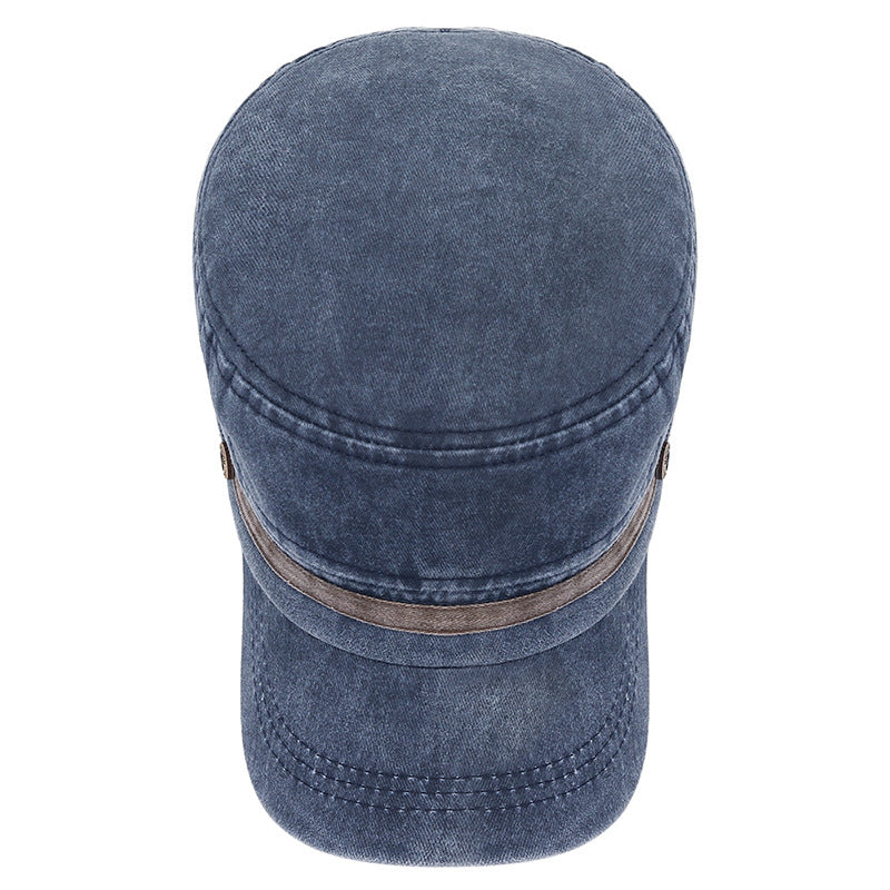 Adjustable Cotton Flat Cap for Sun Protection