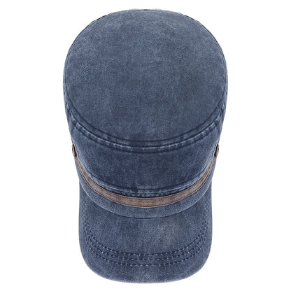 Adjustable Cotton Flat Cap for Sun Protection