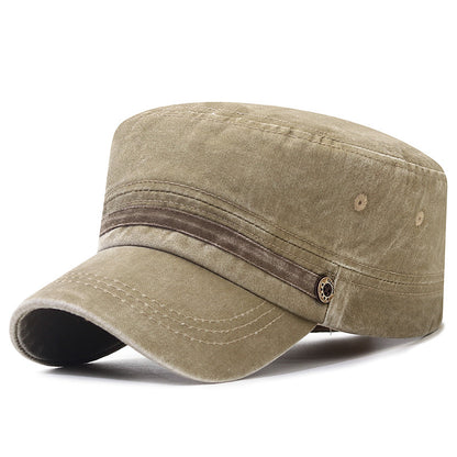 Adjustable Cotton Flat Cap for Sun Protection