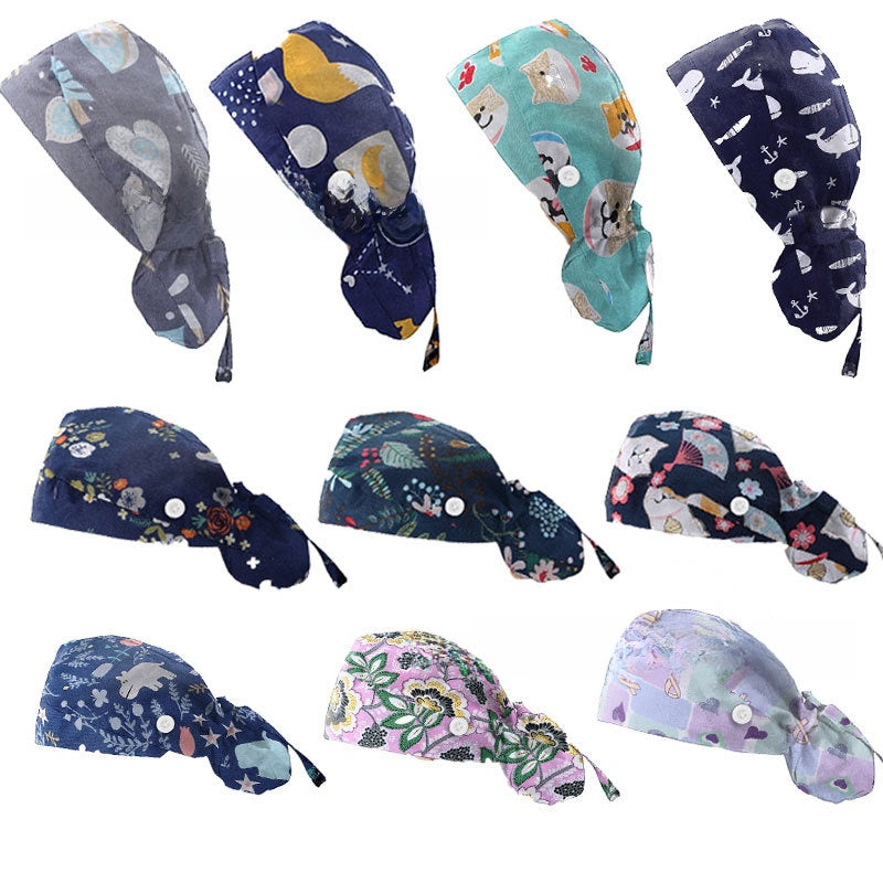Adjustable Cotton Nurse Hat